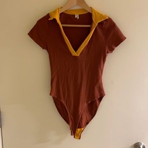 Out From Under V Neck 70s BodySuit Medium